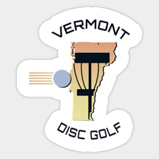 Vermont Disc Golf - State Shape Light Sticker